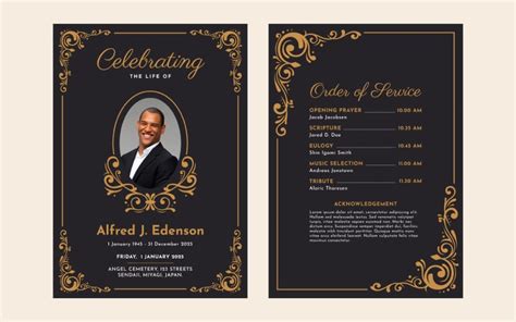 Funeral Order Service Template #361158 - TemplateMonster