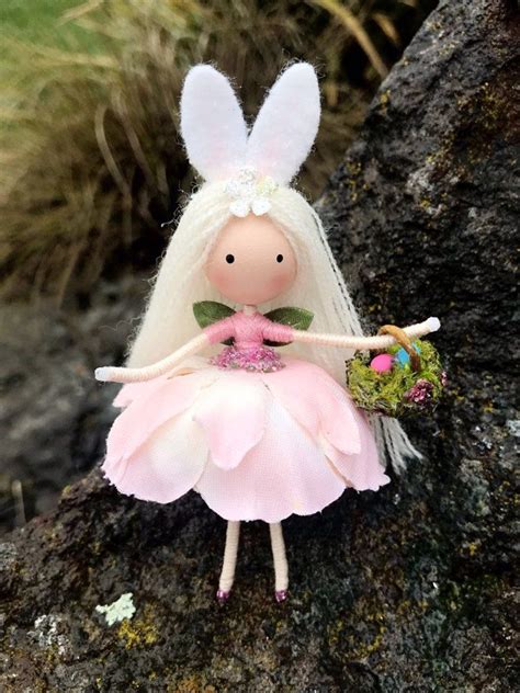 Easter Bunny Mini Bunny Fairy Fairy Doll Flower Fairy Rag Doll