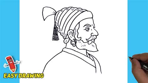 Chhatrapati Shivaji Maharaj Portrait Line Drawing How To Draw