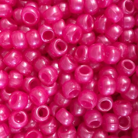 Pink Pearl Mm Pony Beads Dummy Clips Pram Charms Pony Beads