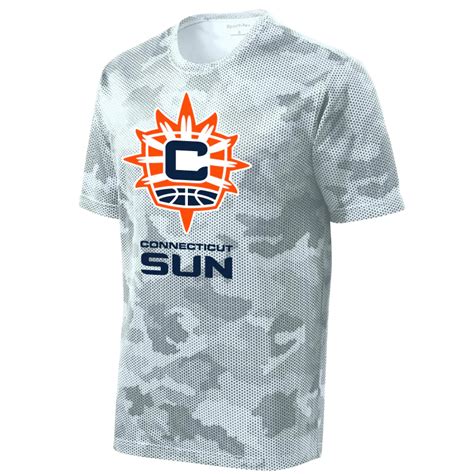 Ct Sun Logo Camohex T Shirt Connecticut Sun By Campus Customs