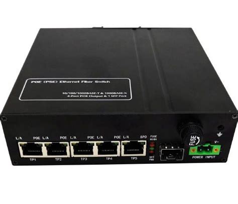 Din Rail Unmanaged 12v Poe Ethernet Switch 4 X Gbe 1 X Sfp Port Krysma