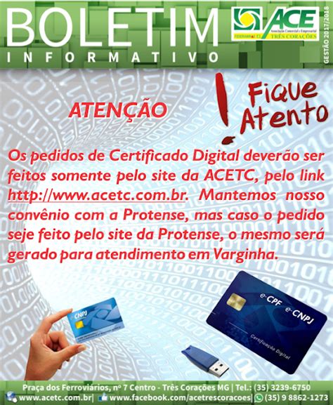 BLOG DO PAULÃO DO JORNAL FOLHA DO SUL MG Boletim ACE Certificado Digital