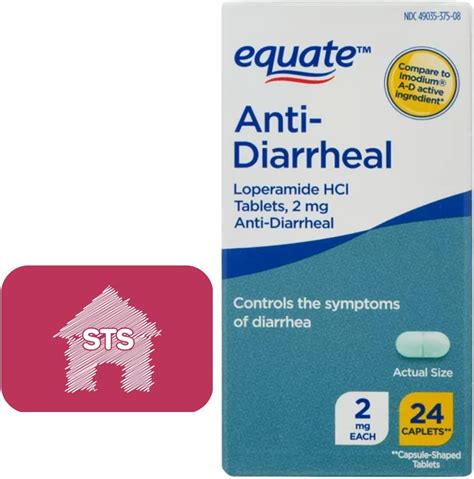 Amazon Equate Anti Diarrheal Loperamide Mg Caplets Sts