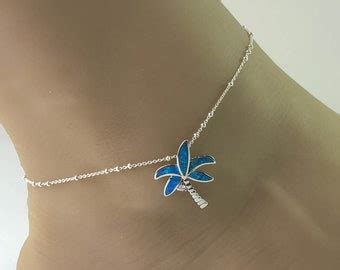 Flamingo Anklet Sterling Silver Beaded Ankle Bracelet Good Etsy