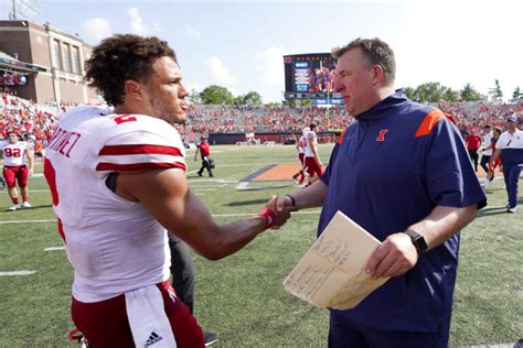 Illini football coach Bret Bielema will miss the Iowa game after testing positive for COVID-19 ...