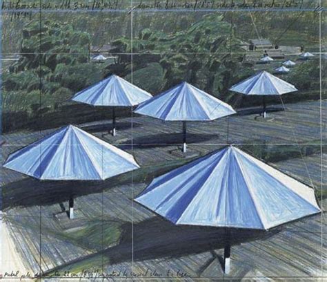 The umbrellas diptych by Christo and Jeanne-Claude on artnet