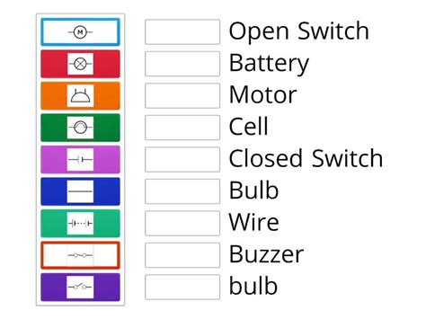 Circuit Symbols Match Up