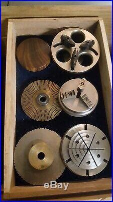 Vintage G Boley Mm Watchmakers Lathe With Many Tools Chucks And Gear