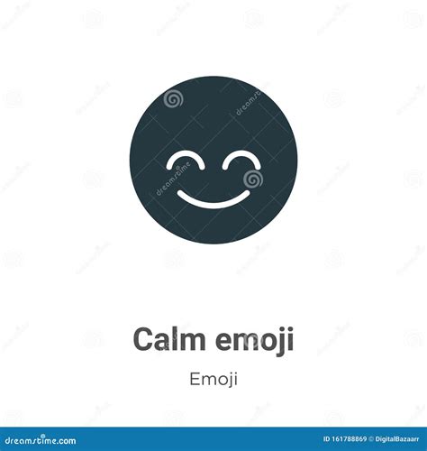 Calm Emoji Vector Icon On White Background Flat Vector Calm Emoji Icon