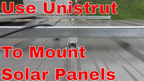 How To Mount Solar Panels Using Unistrut Youtube