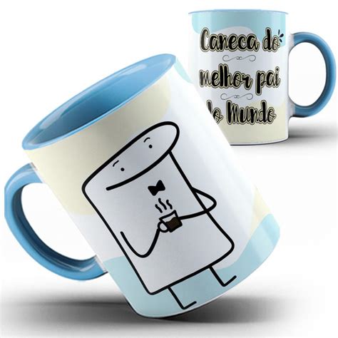 Caneca Azul Papai Flork Melhor Pai Do Mundo Elo