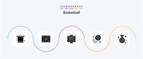 Basketball Glyph 5 Icon Pack Including Best Sports Olympic