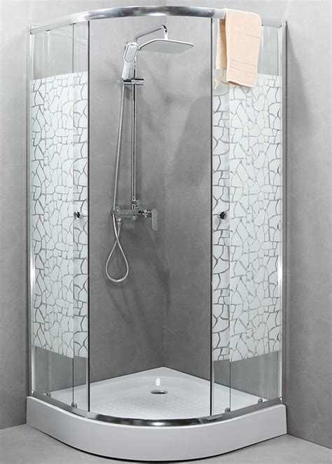 Душова кабіна StarWhite Y-6101 (90х90) низький піддон, малюнок мозаїка ...