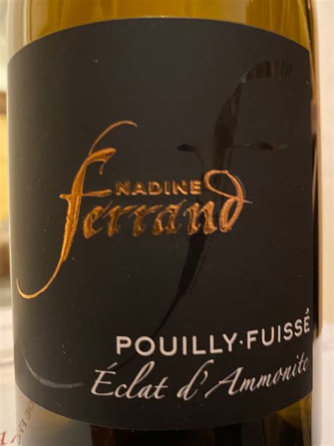 2020 Domaine Nadine Ferrand Pouilly Fuissé Eclat d Ammonite France