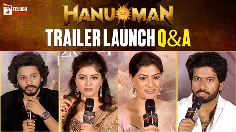 Hanuman Movie Trailer Launch Q A Teja Sajja Varalakshmi Prasanth