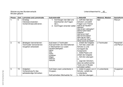 Unterrichtsentwurf Tiere Deutsch Daf Arbeitsbl Tter Pdf Doc