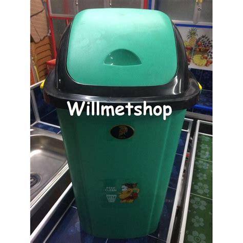 Jual Tong Sampah Tempat Sampah Dustbin Besar 60 Liter Hijau Shopee