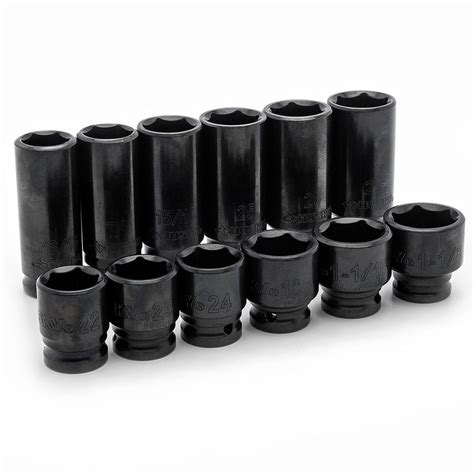 Husky In Drive Sae Metric Impact Socket Set Piece Pip Hardware