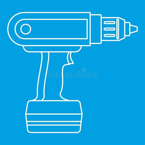 Esquema El Ctrico Del Icono Del Taladro Del Destornillador Ilustraci N