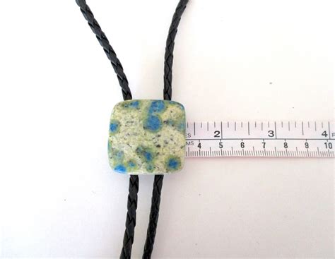 Azurite In Granite Or K Jasper Natural Western Naked Bolo Tie Etsy Uk