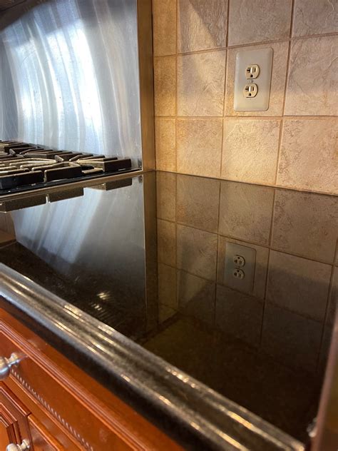 Black Granite Countertop Restoration Deep Cleaning Polishing And