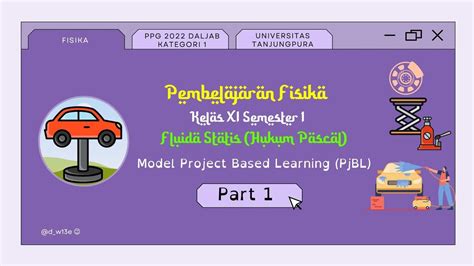 Ppl Ppg Daljab Model Pjbl Part Fisika Kelas Xi Fluida