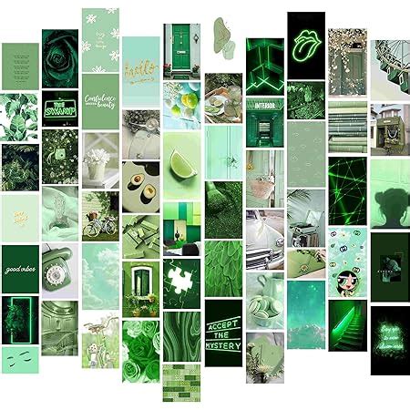 Amazon PANTIDE 50Pcs Sage Green Matcha Aesthetic Wall Collage Kit