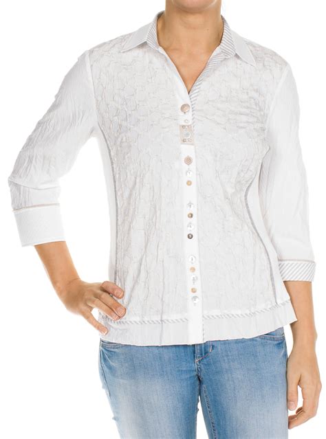 Damen Bluse Shirt Oberteil T Shirt Arm Von Just White Bei Stastny