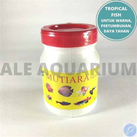 Jual Makanan Pakan Ikan Cupang Kecil Hias Guppy Mutiara Tropical 100gr