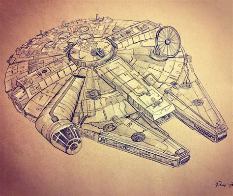 How To Draw Millennium Falcon Drawing Word Searches