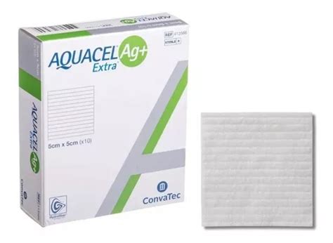 Aquacel Extra Alginato De Plata Convatec 5cmx5cm Caja X10 Cuotas Sin