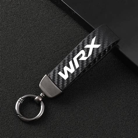 Luxury Carbon Fiber Car Logo Keychain Custom Auto Keyring For Subaru