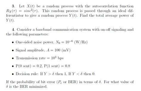 Solved Let X T Be A Random Process With The Chegg