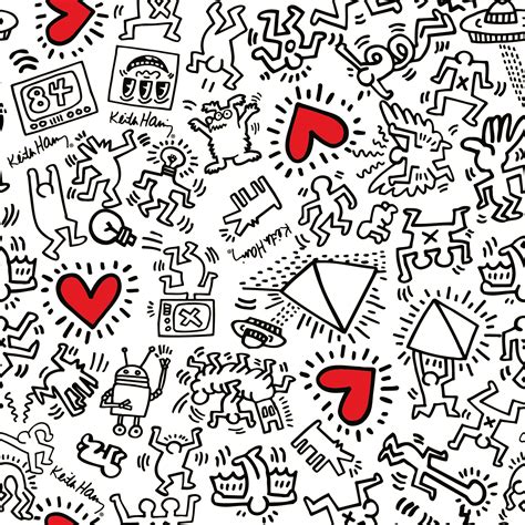 Heart Magnet Wallpaper YP X Keith Haring Keith Haring Heart Keith