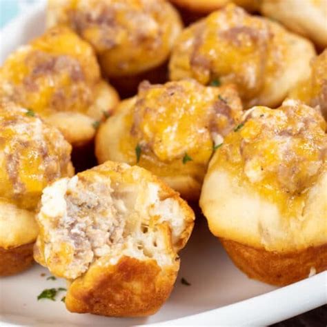 Sausage And Cream Cheese Biscuit Bites