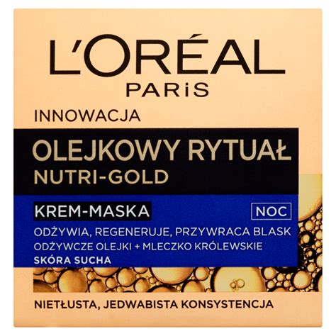 L Oréal Paris Nutri Gold Öl Ritual Creme Maske in der Nacht trockene