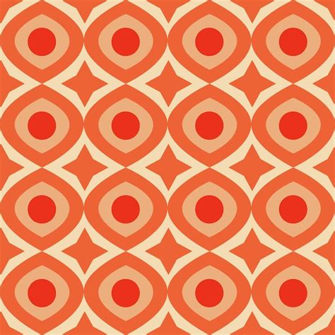 Premium Vector | Retro vintage geometrical orange pattern