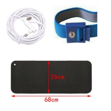 Grounding Earthing Wristband Blue Fabric Esd Antistatic Wrist Strap