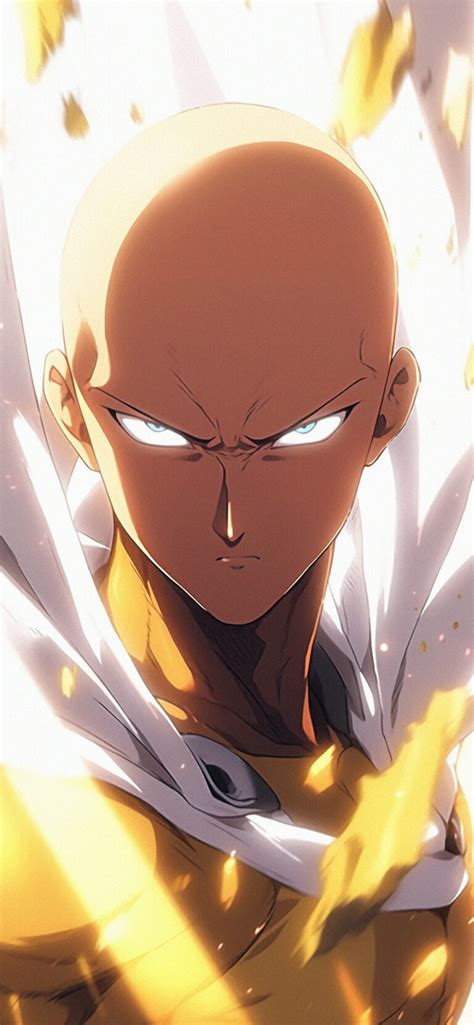 Angry Saitama Light Wallpapers One Punch Man Wallpaper IPhone