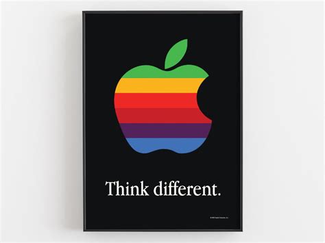 Apple Think Different Advertisement Poster Mac Personal Computer Logo