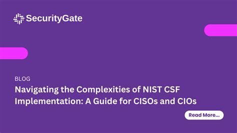 Navigating The Complexities Of Nist Csf Implementation A Guide For