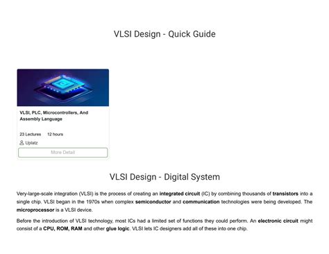 SOLUTION Vlsi Design Quick Guide Studypool