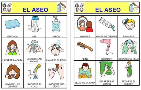 Bingo Sobre El Aseo Pictogramas Arasaac Habitos De Higiene Personal