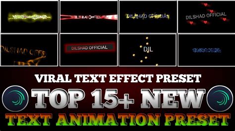 Text Animation Preset For Alight Motion Alight Motion Text Animation