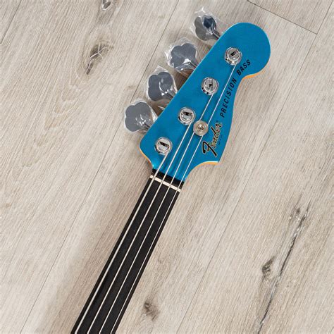 Fender Tony Franklin Fretless Precision Bass Ebony Fretboard Lake Placid Blue