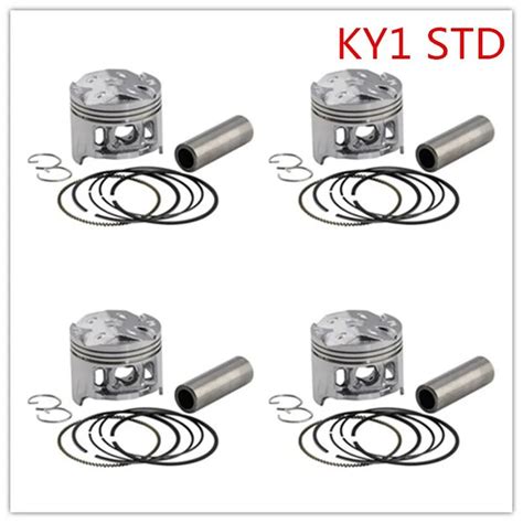 4 Sets Motorcycle Engine Parts STD Cylinder Bore Size 48 5mm Piston