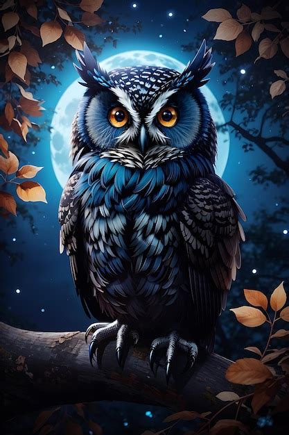 Premium AI Image | Ai generated image of a cute realistic dark owl