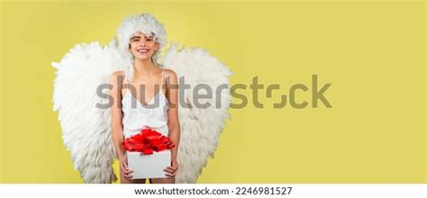 Banner Sexy Angel Woman Wonderful Blonde Stock Photo Shutterstock