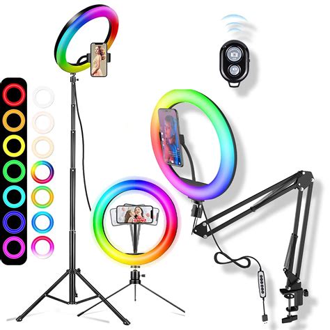 Anillo De Luz LED RGB Para Selfi Iluminaci N De Fotograf A Soporte Para